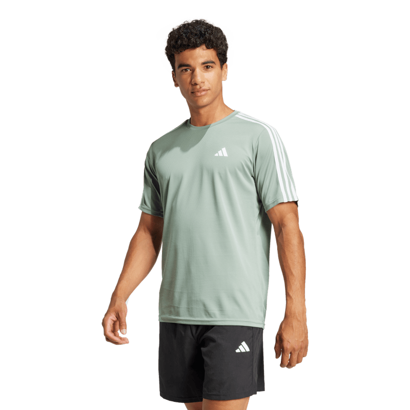 Camiseta-Manga-Corta-adidas-para-hombre-Tr-Es-Base-3S-T-para-entrenamiento-color-verde.-Reverso-Sin-Modelo