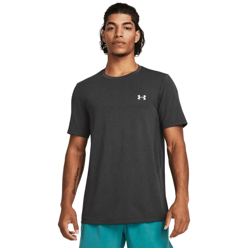 Camiseta-Manga-Corta-under-armour-para-hombre-Vanish-Seamless-Ss-para-entrenamiento-color-gris.-Frente-Sin-Modelo