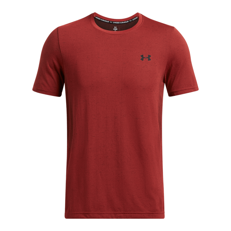 Camiseta-Manga-Corta-under-armour-para-hombre-Vanish-Seamless-Ss-para-entrenamiento-color-naranja.-Frente-Sin-Modelo