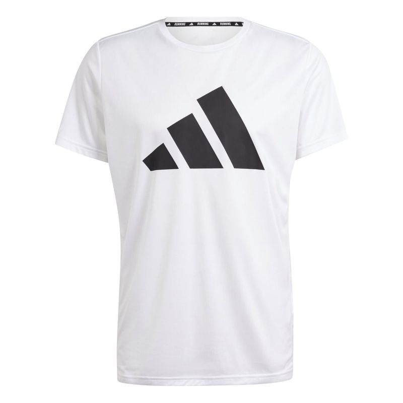 Camiseta-Manga-Corta-adidas-para-hombre-Run-It-Tee-para-correr-color-blanco.-Frente-Sin-Modelo