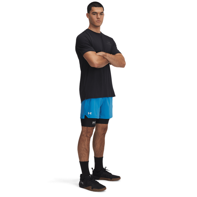 Pantaloneta-under-armour-para-hombre-Ua-Vanish-Woven-6In-Shorts-para-entrenamiento-color-azul.-Outfit-Completo