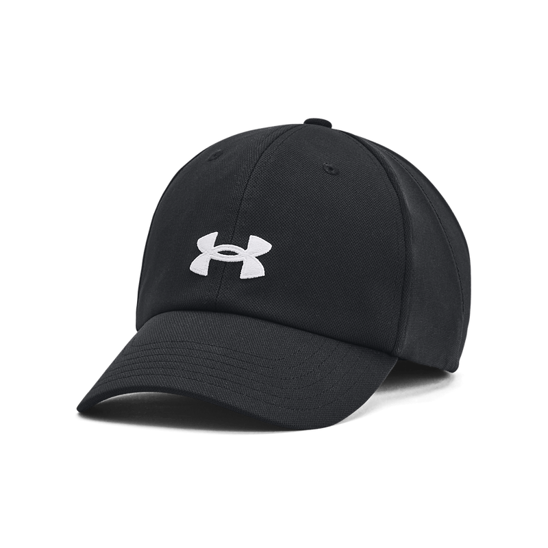 Gorra-under-armour-para-mujer-Women-S-Ua-Blitzing-Wrapback-para-entrenamiento-color-negro.-Frente-Sin-Modelo
