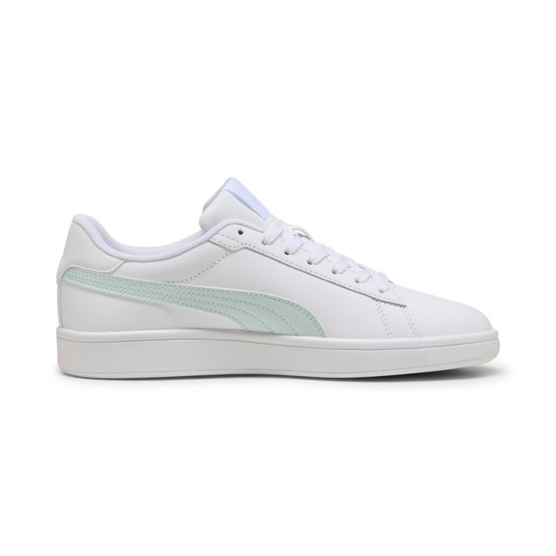 Tenis-puma-para-mujer-Puma-Smash-3.0-L-Wns-para-moda-color-blanco.-Lateral-Externa-Derecha