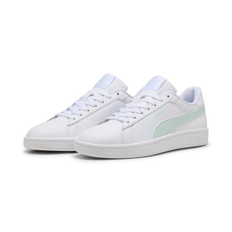 Tenis-puma-para-mujer-Puma-Smash-3.0-L-Wns-para-moda-color-blanco.-Par-Alineados