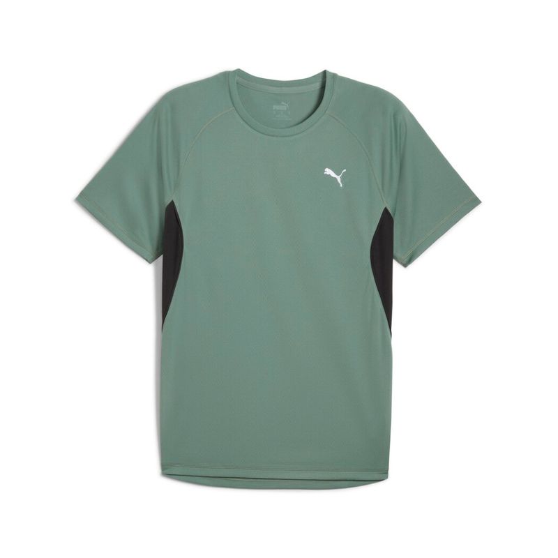 Camiseta-Manga-Corta-puma-para-hombre-M-Run-Velocity-Tee-para-correr-color-verde.-Frente-Sin-Modelo