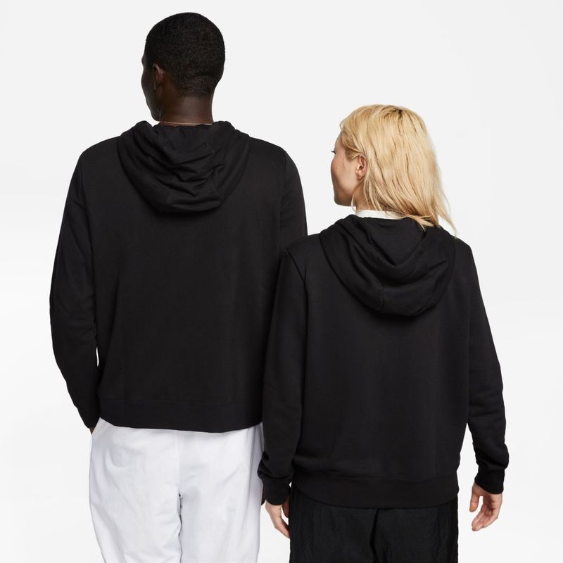 Hoodie-nike-para-mujer-W-Nsw-Club-Flc-Fz-Hoodie-Std-para-moda-color-blanco.-Reverso-Sobre-Modelo