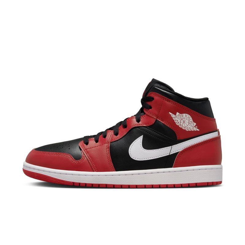 Tenis-nike-para-hombre-Air-Jordan-1-Mid-para-moda-color-negro.-Lateral-Interna-Izquierda