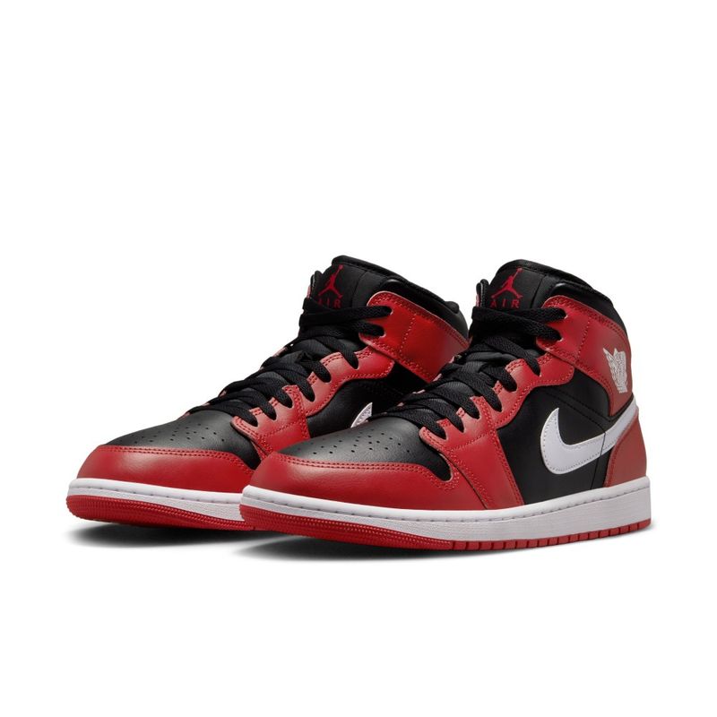 Tenis-nike-para-hombre-Air-Jordan-1-Mid-para-moda-color-negro.-Suela