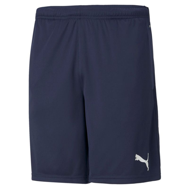 Pantaloneta-puma-para-hombre-Teamrise-Training-Shorts-para-futbol-color-azul.-Frente-Sin-Modelo