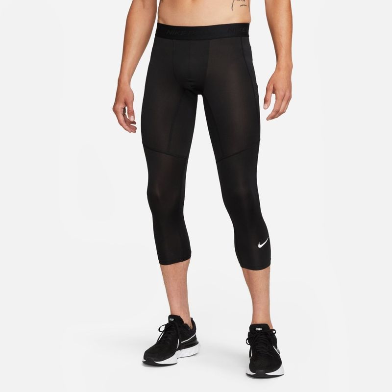 Capri-nike-para-hombre-M-Np-Df-3Qt-Tight-para-entrenamiento-color-blanco.-Frente-Sobre-Modelo