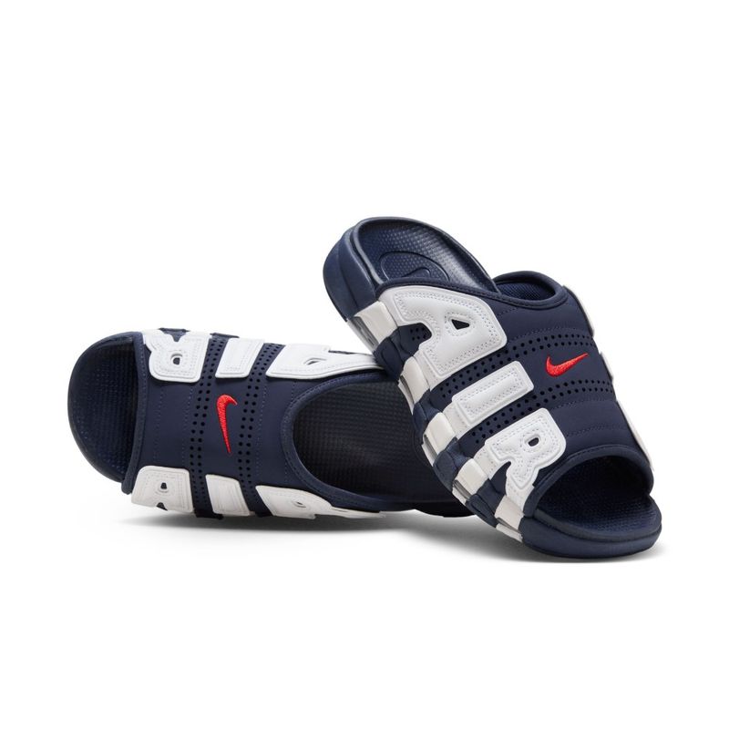 Sandalias-nike-para-hombre-Air-More-Uptempo-Slide-para-natacion-color-azul.-Par-Sobrepuestos