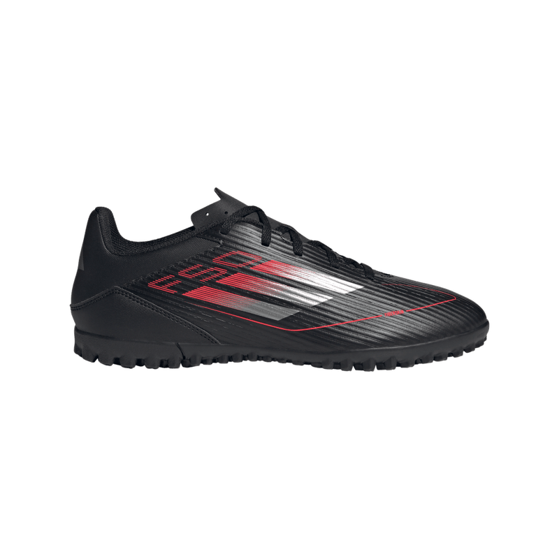 Guayos-adidas-unisex-F50-Club-Tf-para-futbol-color-negro.-Lateral-Externa-Derecha
