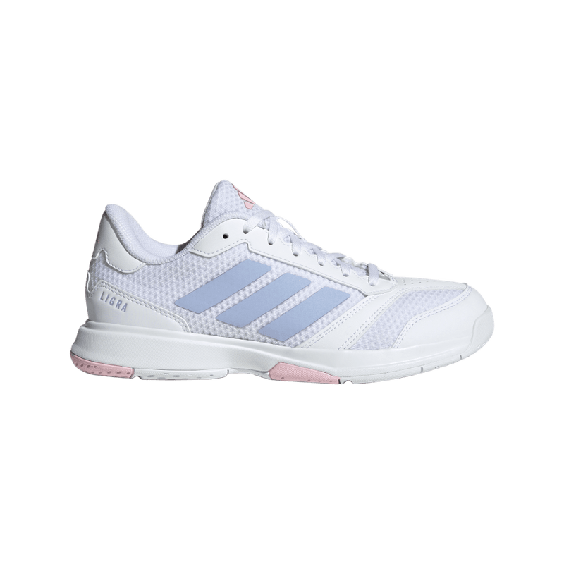 Tenis-adidas-para-mujer-Ligra-8-W-para-indoor-color-blanco.-Lateral-Externa-Derecha