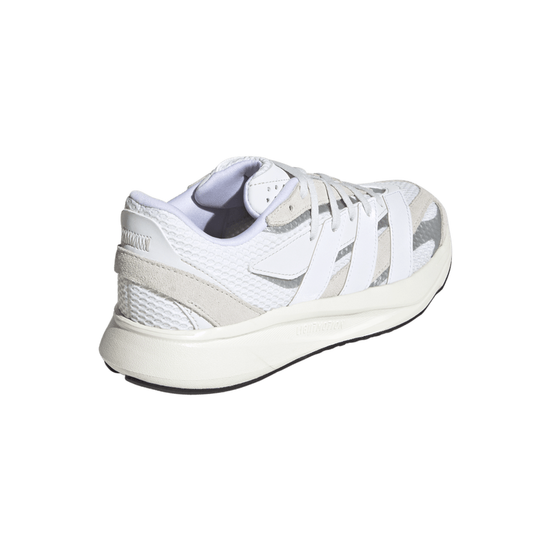 Tenis-adidas-para-niño-Lightblaze-J-para-moda-color-blanco.-Par-Laterales