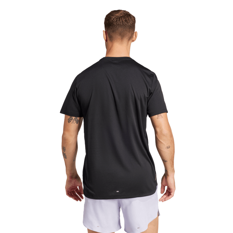 Camiseta-Manga-Corta-adidas-para-hombre-Run-It-Bl-Tee-M-para-correr-color-negro.-Reverso-Sin-Modelo