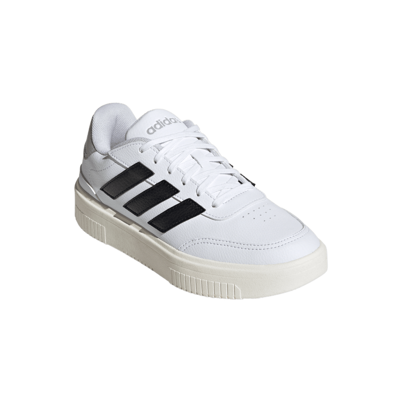 Tenis-adidas-para-mujer-Courtblock-Bold-para-moda-color-blanco.-Par-Alineados