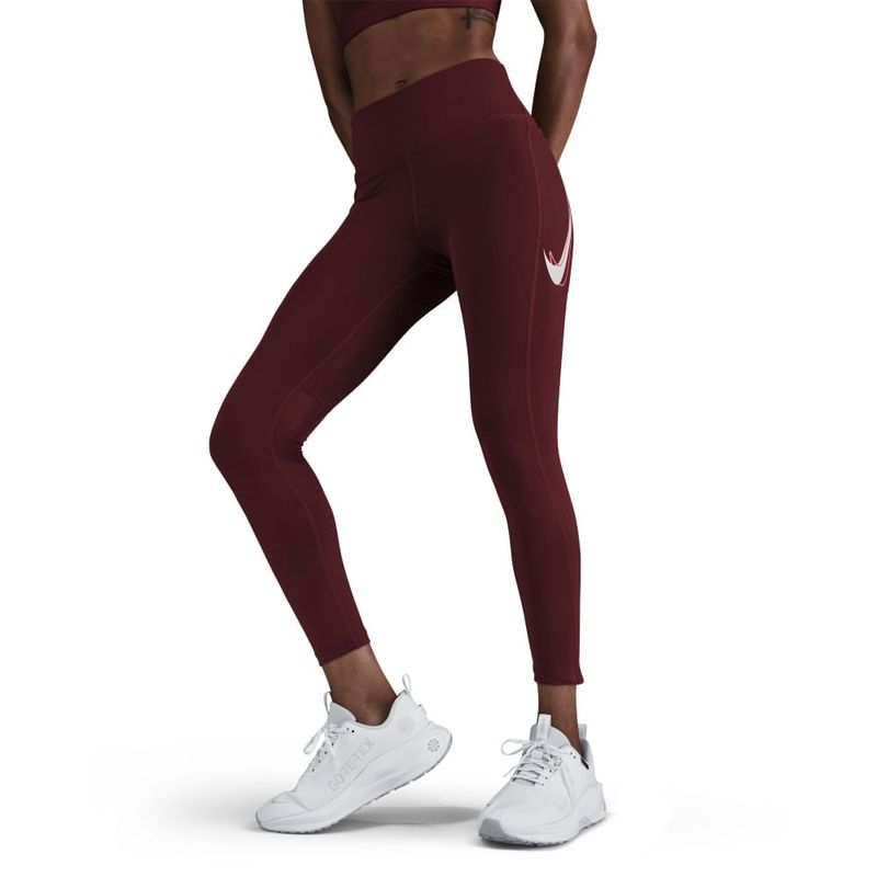 Licra-nike-para-mujer-W-Nk-Fast-Df-Mr-7-8-Tgt-Sw-para-correr-color-rojo.-Reverso-Sobre-Modelo