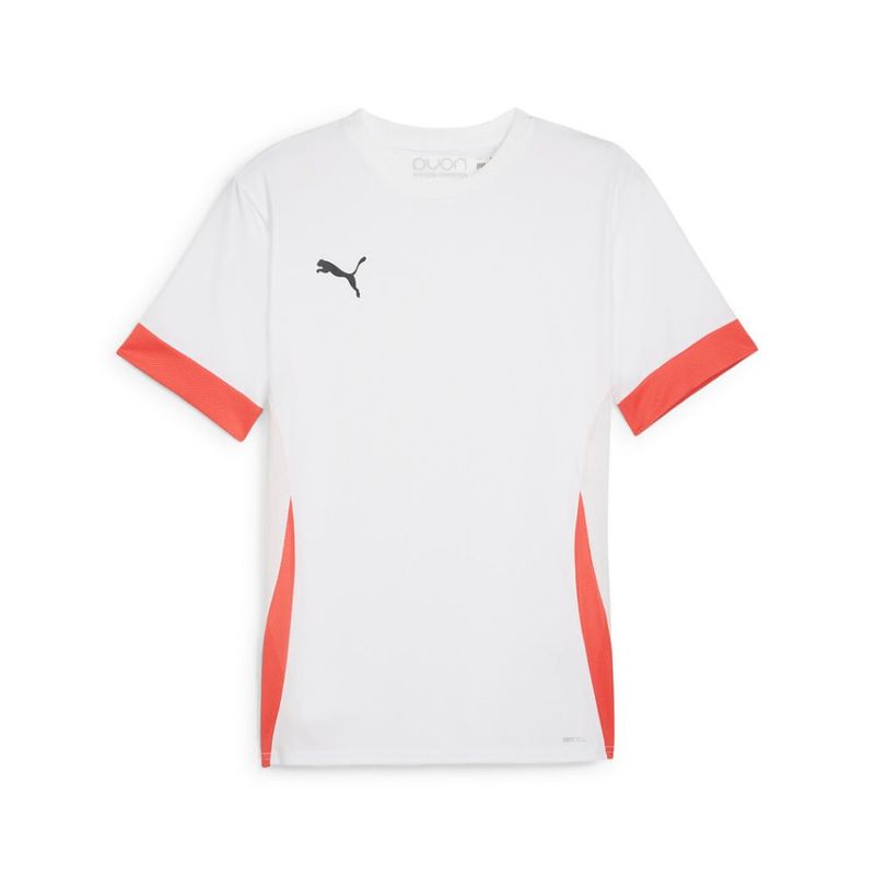 Camiseta-Manga-Corta-puma-para-hombre-Individual-Panel-Jersey-para-tenis-color-blanco.-Frente-Sin-Modelo