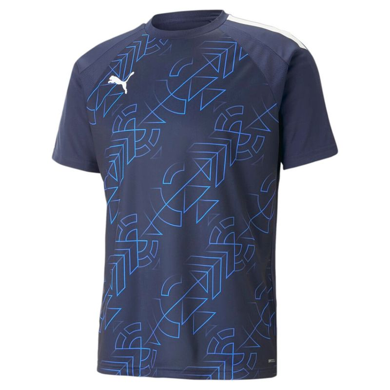 Camiseta-Manga-Corta-puma-para-hombre-Teamliga-Graphic-Jersey-para-futbol-color-azul.-Frente-Sin-Modelo