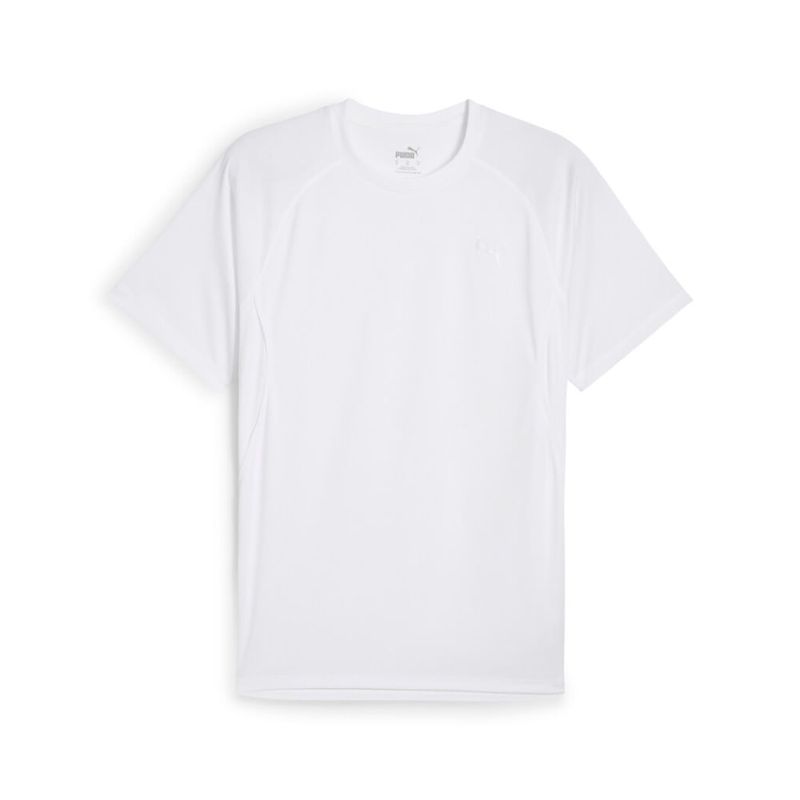 Camiseta-Manga-Corta-puma-para-hombre-M-Run-Velocity-Tee-para-correr-color-blanco.-Frente-Sin-Modelo