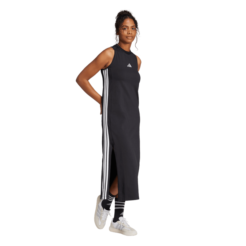 Vestido-adidas-para-mujer-W-3S-Sj-Dre-para-moda-color-negro.-Reverso-Sin-Modelo
