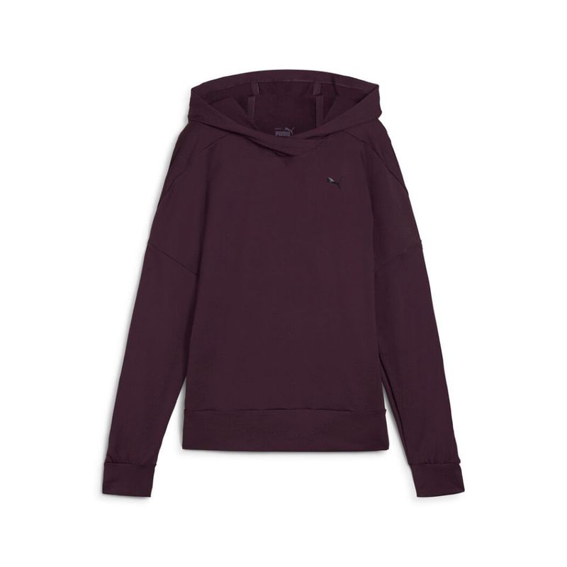Hoodie-puma-para-mujer-Cloudspun-Hoodie--Reg-W-para-entrenamiento-color-morado.-Frente-Sin-Modelo