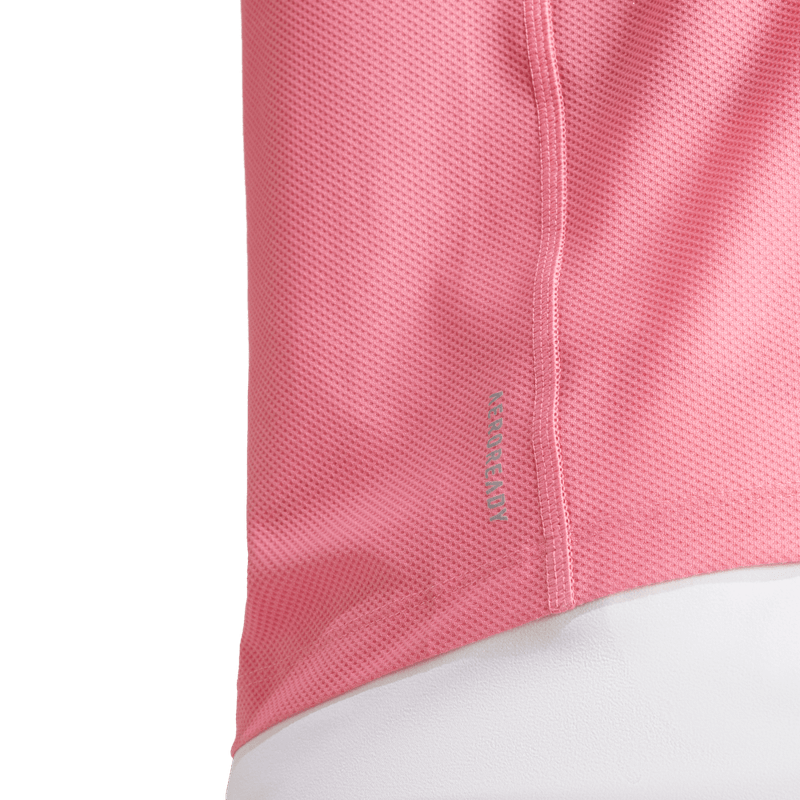 Camiseta-Manga-Corta-adidas-para-mujer-Otr-B-Tee-para-correr-color-rosado.-Detalle-Reflectivo-Modelo
