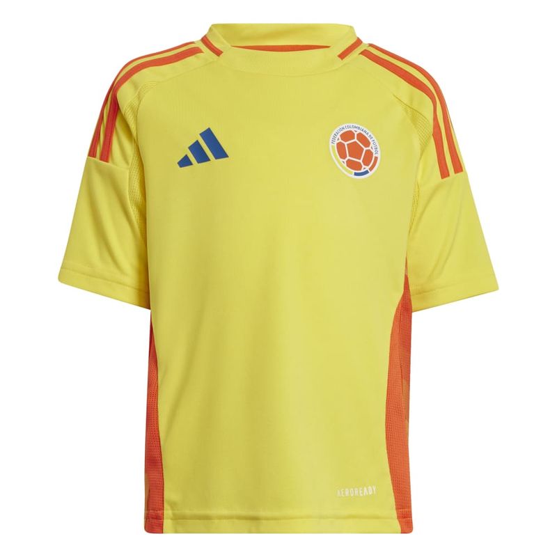 Camiseta-De-Equipo-adidas-para-niño-Fcf-H-Mini-para-futbol-color-amarillo.-Reverso-Sobre-Modelo