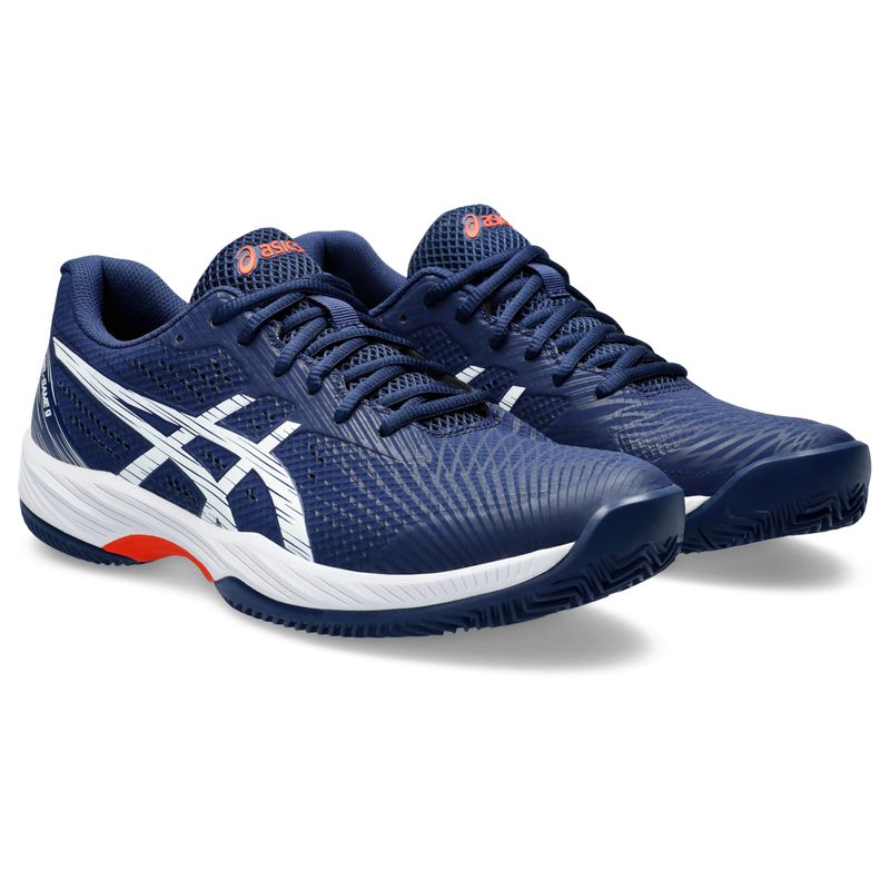 Tenis-asics-para-hombre-Gel-Game-9-Clay-Oc-para-tenis-color-azul.-Par-Alineados