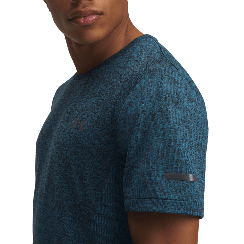 Camiseta-Manga-Corta-under-armour-para-hombre-Ua-Seamless-Stride-Ss-para-correr-color-azul.-Reverso-Sin-Modelo