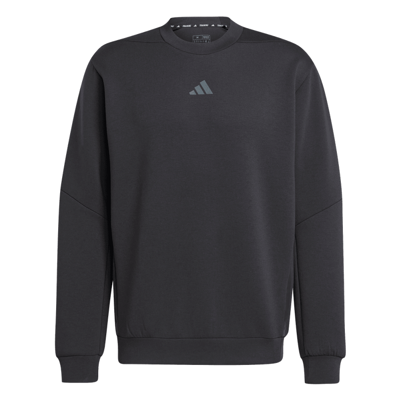 Chaqueta-adidas-para-hombre-D4T-Crew-Sweats-para-entrenamiento-color-negro.-Frontal-Sobre-Modelo