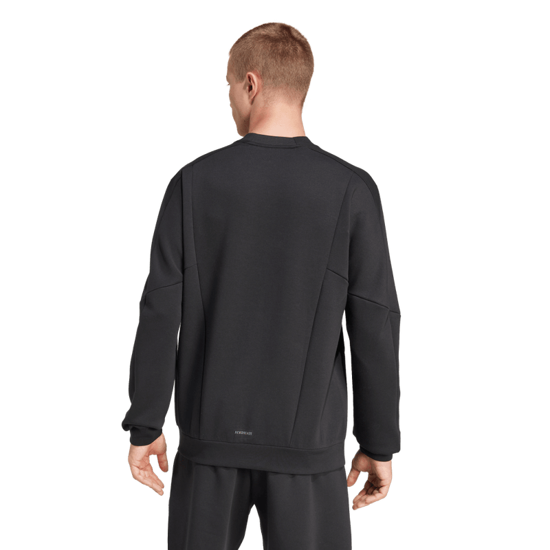Chaqueta-adidas-para-hombre-D4T-Crew-Sweats-para-entrenamiento-color-negro.-Detalle-Posterior