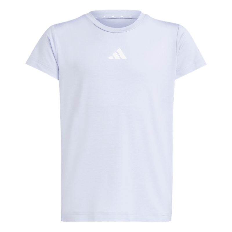 Camiseta-Manga-Corta-adidas-para-niña-Jg-Gt-Pz-Tee-para-entrenamiento-color-naranja.-Frontal-Sobre-Modelo