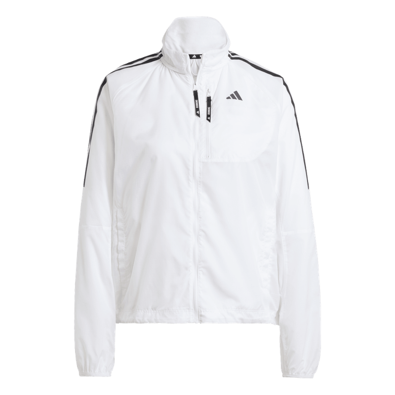 Chaqueta-adidas-para-mujer-Otr-E-Jacket-W-para-correr-color-blanco.-Frontal-Sobre-Modelo
