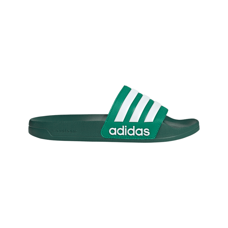 Sandalias-adidas-unisex-Adilette-Shower-para-natacion-color-verde.-Lateral-Externa-Derecha