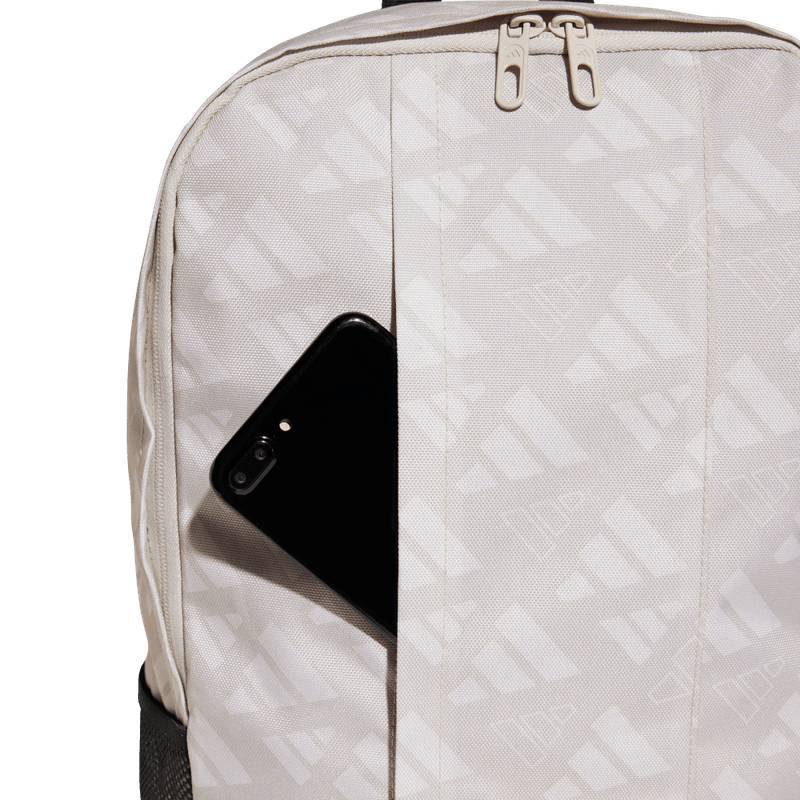 Morral-adidas-unisex-Lin-Bp-Mono-para-moda-color-beige.-Detalle-1