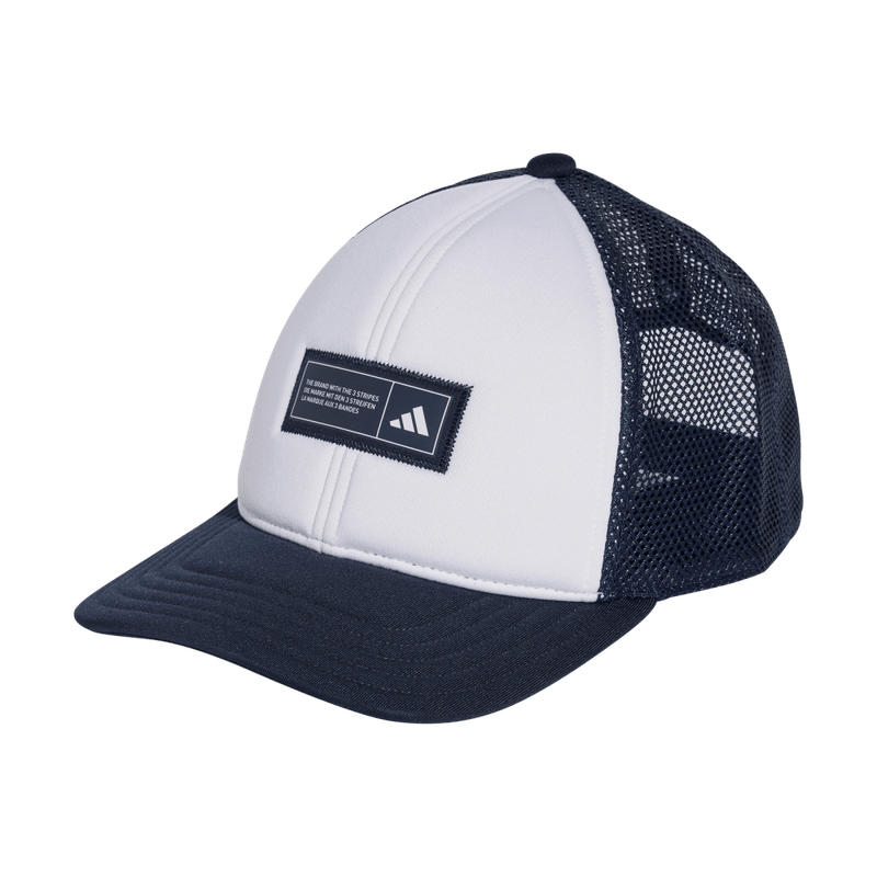 Gorra-adidas-unisex-Snap-Truck-Cap-para-moda-color-blanco.-Frente-Sin-Modelo