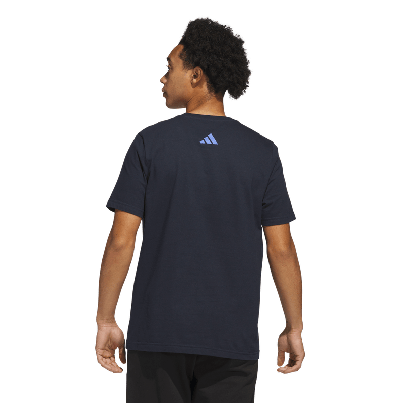 Camiseta-Manga-Corta-adidas-para-hombre-M-Neon-Festvl-T-para-moda-color-azul.-Reverso-Sin-Modelo