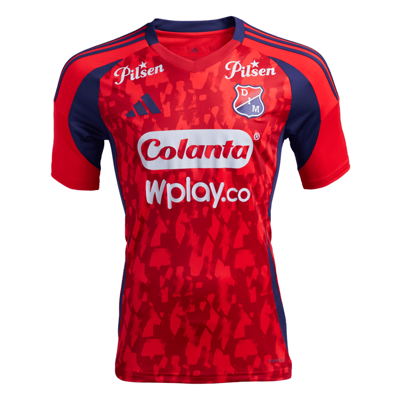 Camiseta-De-Equipo-adidas-para-hombre-Indep.-Medellin-H-Jsy-para-futbol-color-rojo.-Frontal-Sobre-Modelo