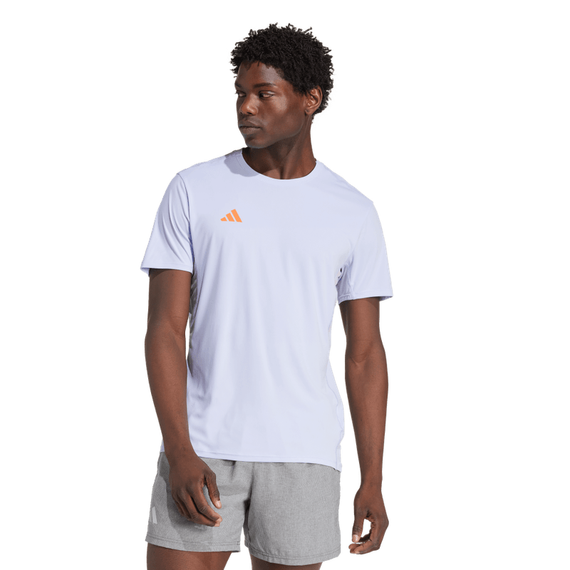 Camiseta-Manga-Corta-adidas-para-hombre-Adizero-E-Tee-para-correr-color-morado.-Reverso-Sin-Modelo