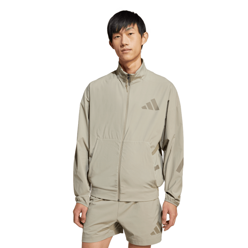 Chaqueta-adidas-para-hombre-M-Z.N.E.-Wv-Tt-para-moda-color-beige.-Frente-Sobre-Modelo