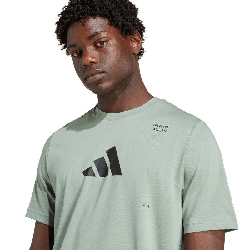 Camiseta-Manga-Corta-adidas-para-hombre-M-Tr-Cat-G-T-para-entrenamiento-color-verde.-Detalle-Posterior