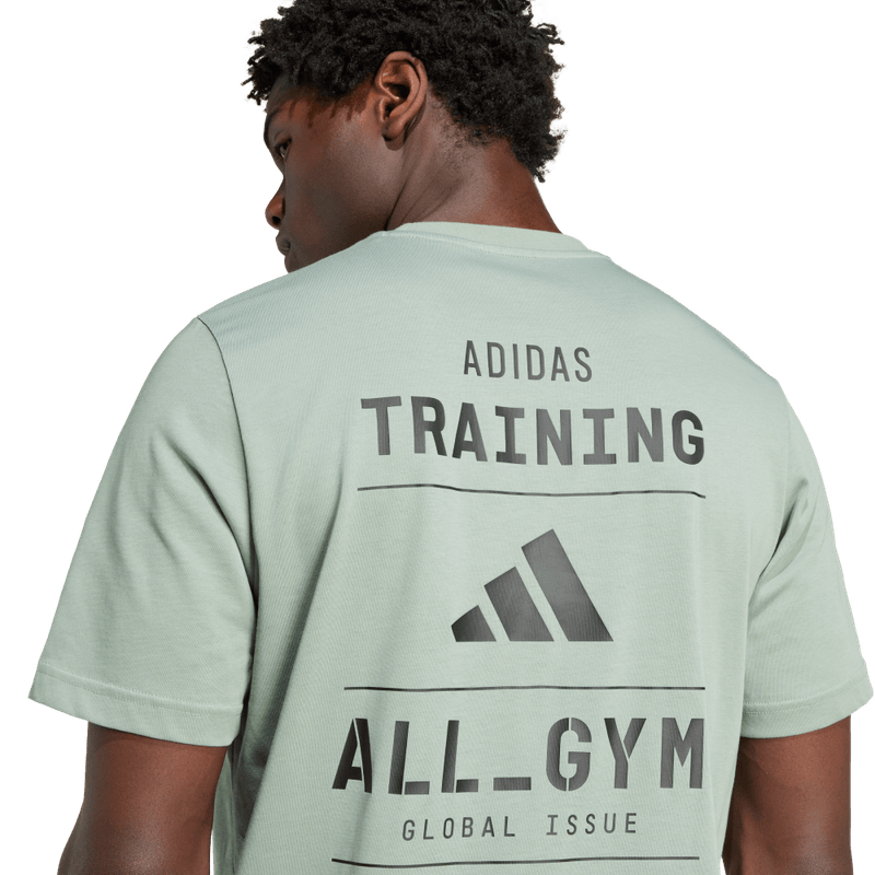 Camiseta-Manga-Corta-adidas-para-hombre-M-Tr-Cat-G-T-para-entrenamiento-color-verde.-Detalle-Reflectivo-Modelo