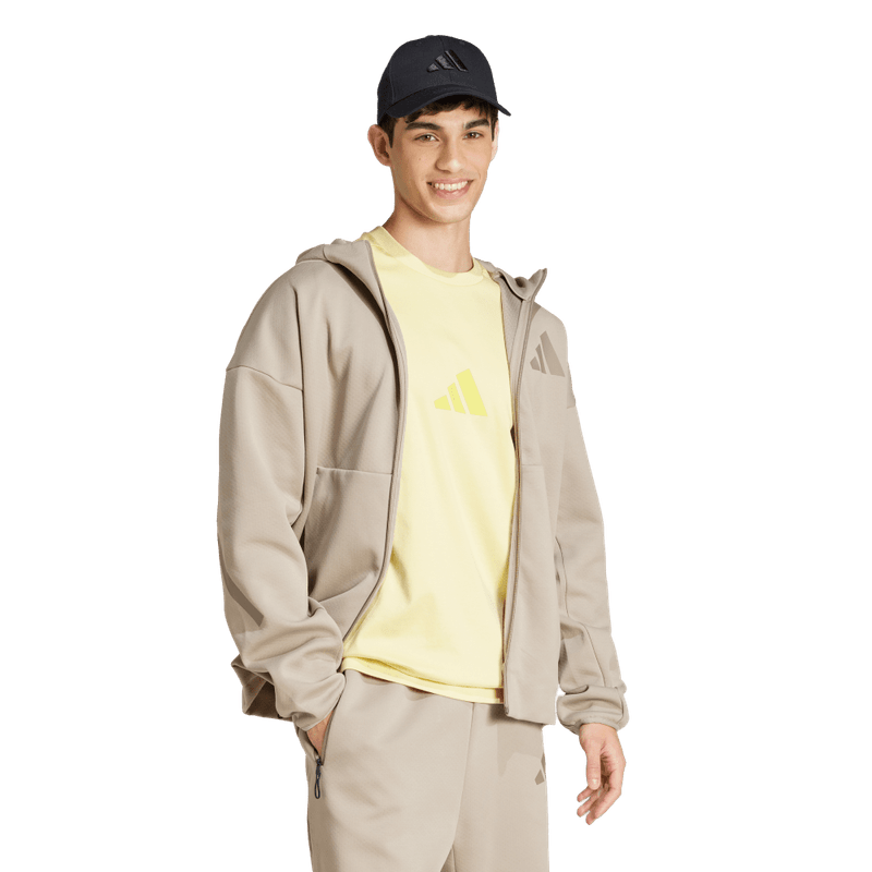 Chaqueta-adidas-para-hombre-M-Z.N.E.-Fz-para-moda-color-beige.-Reverso-Sin-Modelo