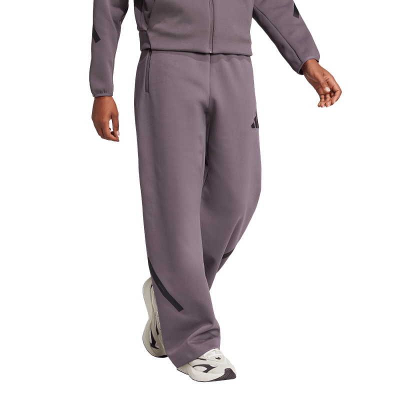 Pantalon-adidas-para-mujer-W-Z.N.E.-Bar-Pt-para-moda-color-gris.-Reverso-Sin-Modelo