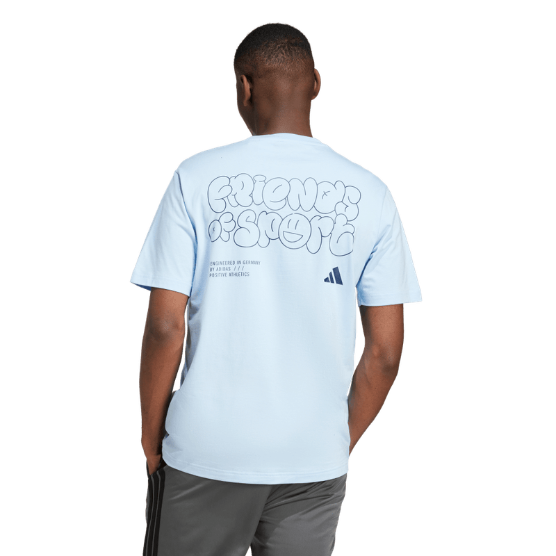 Camiseta-Manga-Corta-adidas-para-hombre-M-L-Verb-Fos-T-para-moda-color-azul.-Frente-Sin-Modelo
