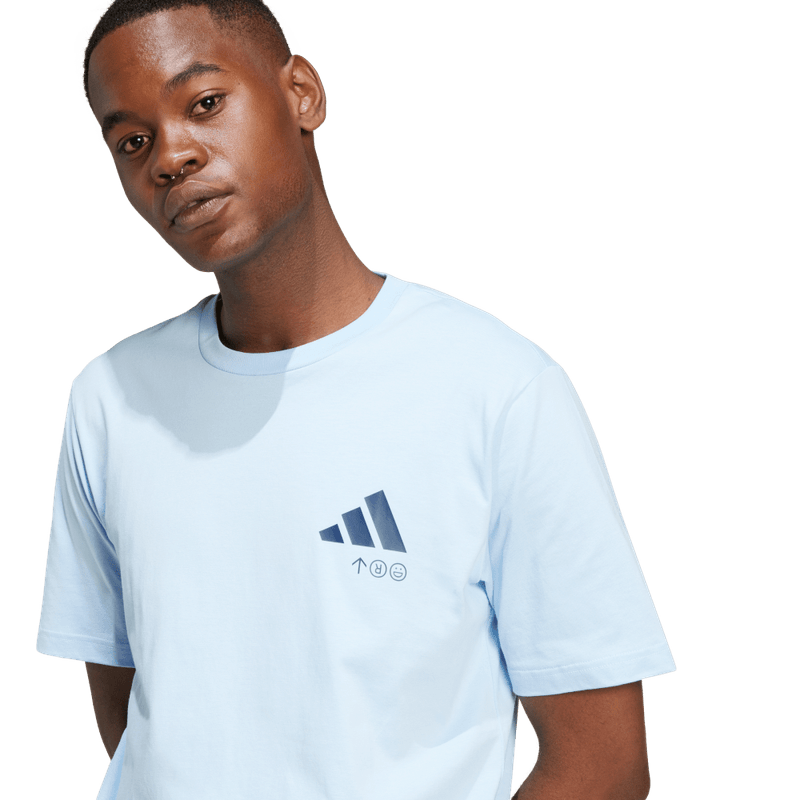 Camiseta-Manga-Corta-adidas-para-hombre-M-L-Verb-Fos-T-para-moda-color-azul.-Detalle-Posterior
