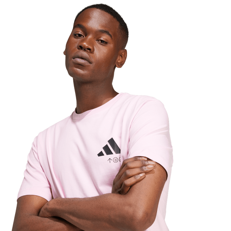 Camiseta-Manga-Corta-adidas-para-hombre-M-L-Verb-Fos-T-para-moda-color-rosado.-Detalle-Reflectivo-Modelo