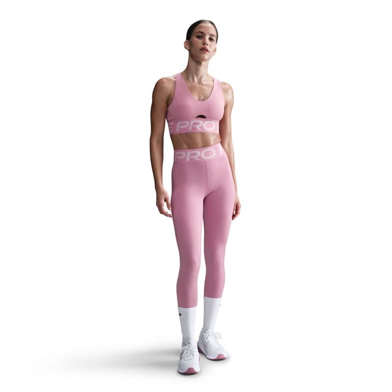 Licra-nike-para-mujer-W-Np-Sculpt-Df-Hr-Tight-para-entrenamiento-color-rosado.-Frente-Sobre-Modelo