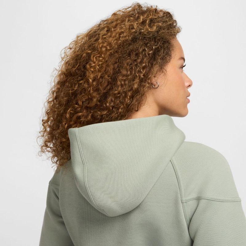 Hoodie-nike-para-mujer-W-Nsw-Tch-Flc-Wr-Fz-Hdy-para-moda-color-verde.-Detalle-12